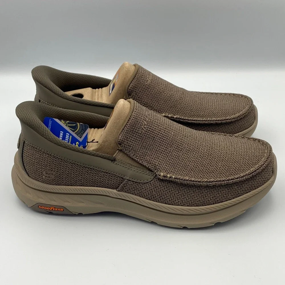 SKECHERS Men's Size 11.5 Hands Free‎ Slip-Ins Pollard-Wilfred Taupe Shoes 205451